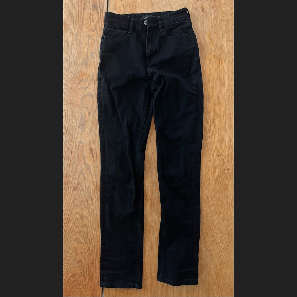 Frank And Oak - Kim - slim black high rise jeans size 25
